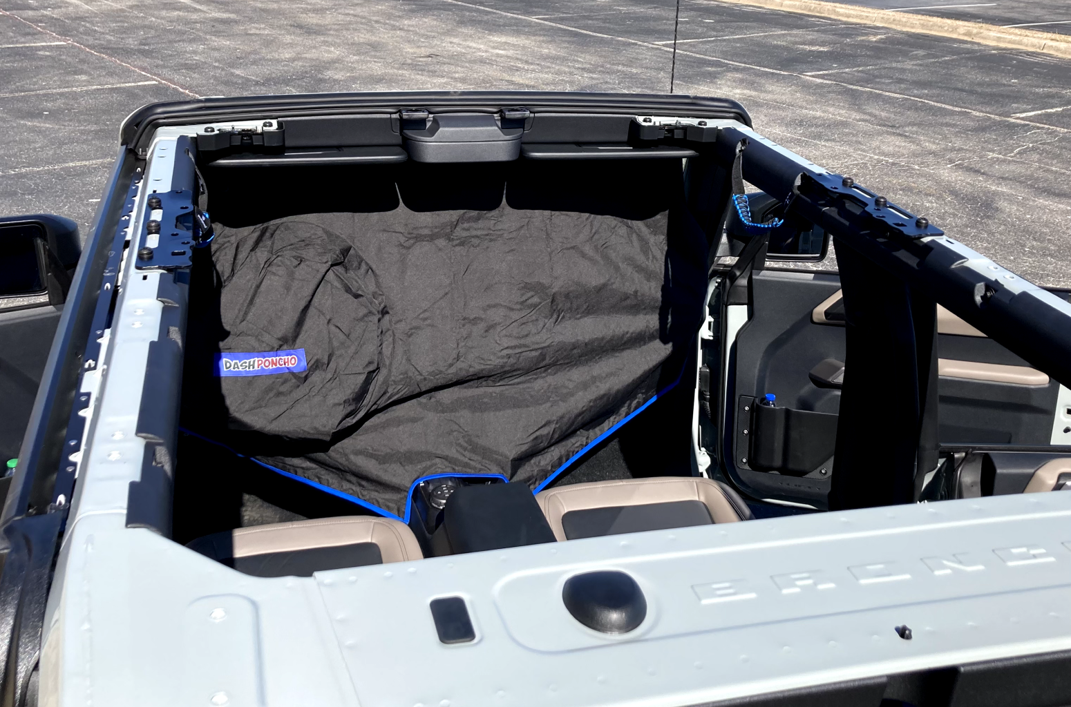 Dash Poncho on Ford Bronco arial view